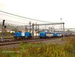V 170 1138 und V 170 1151 am 20.10.2004 neben CFL1502 in Wasserbillig. Im Hintergrund zu erkennen, CFL 1101 und 194 158, die ebenfalls einen Bauzug nach Luxembourg gebracht hatte.