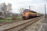 Lok 1603 am 17.11.1993 mit Express 3038 Trier-Luxembourg, in Olingen