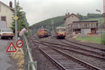 Lok 1604 und Westwaggon 214/204 am 03.06.1990 in Troisvierges
