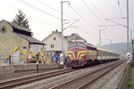 Lok 1603 am 07.03.1991 mit Zug 1737 in Walferdange